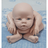 Kit Molde Bebê Reborn Krista C/ Corpinho Tecido E Olhos 