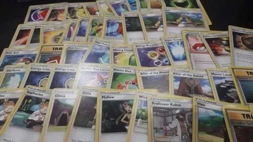 Lote 50 Cartas Pokemon Entrenadores Trainers