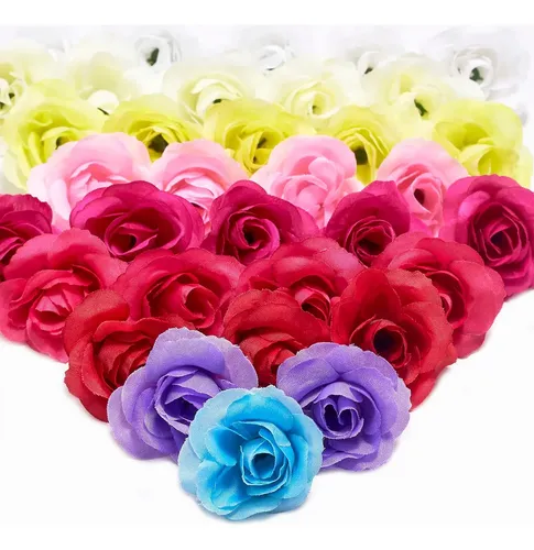 Mini Flores Artificiales De Tela Modelo B X 100 Unidades