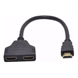 Cabo Divisor E Duplicador 1 Hdmi Macho Para 2 Hdmi Fêmea 