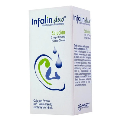 Infalin Duo Gotas Óticas En Solución 3 Mg\u002F0,25 Mg, 1 Frasco Gotero 10 Ml | Envío gratis