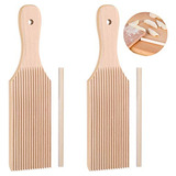 2 Juegos Gnocchi Paddle Wood Gnocchi Pasta Board Stripp...