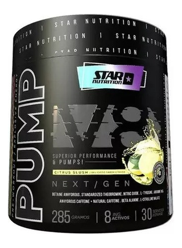 Pre Entreno Pump V8 Star Nutrition 300grs