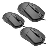 3pz Mouse Optico Alambrico Usb Ergonomico Portatil Pc Laptop