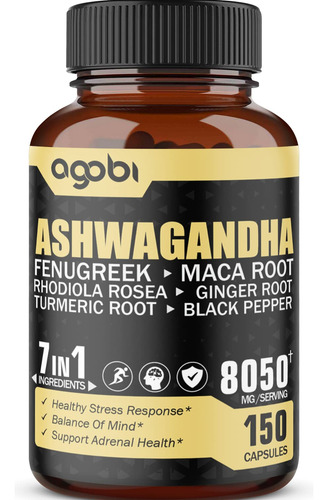 Cápsulas De Extracto De Ashwagandha 7 Ingredientes Herbale.