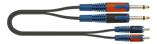 Cable 2 Jack Mono 6.3 2 Rca 2m Quiklok Rok Solid Rksa/130-2