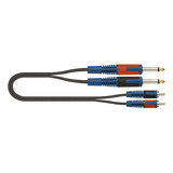 Cable 2 Jack Mono 6.3 2 Rca 2m Quiklok Rok Solid Rksa/130-2