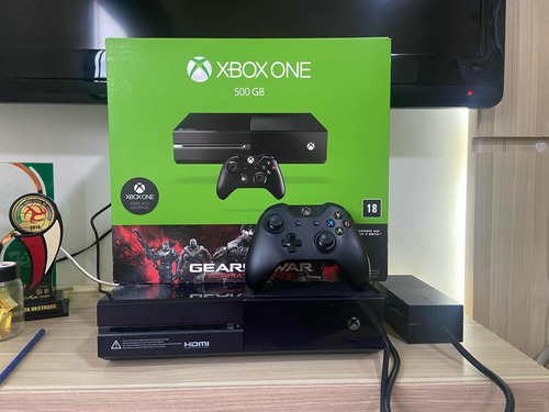 Xbox One Fat 500gb Versão Gears Of War: Ultimate Edition Usado Completo Com Caixa  