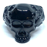 Anillo Acero Inoxidable Negro Calavera 