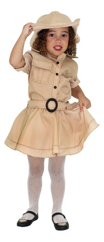 Vestido Jurassic Safari Fantasia Feminino Infantil