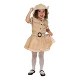 Vestido Jurassic Safari Fantasia Feminino Infantil