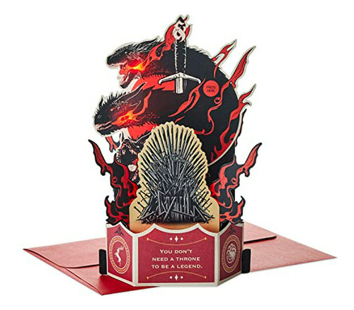 Hallmark Paper Wonder Game Of Thrones Musical Pop Up Card (c