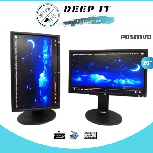 Lote 3 Monitores De 20  Polegadas Positivo Lcd Led