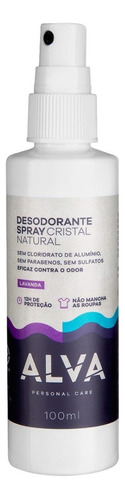 Desodorante Em Spray Crystal C/ Óleo Essencial Lavanda Alva