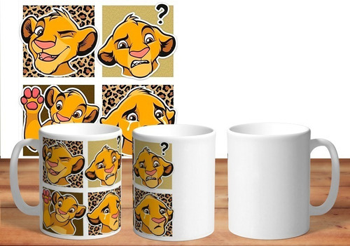 Taza - Tazón De Ceramica Sublimada Disney: Simba