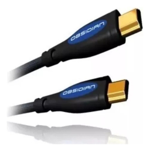 Cable Hdmi 10 Metros Mallado, Puntas Doradas, Marca Obsidian