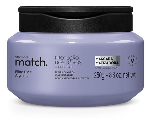 Máscara Matizadora Match Proteção Dos Loiros 250g