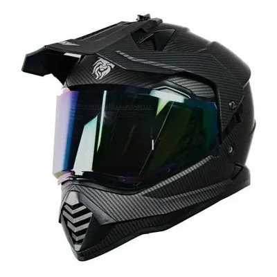 Casco Motocross Negro Kov Onix Tipo Fibra De Carbono Ktm Dm Color Negro Tamaño Del Casco M | Meses sin interés