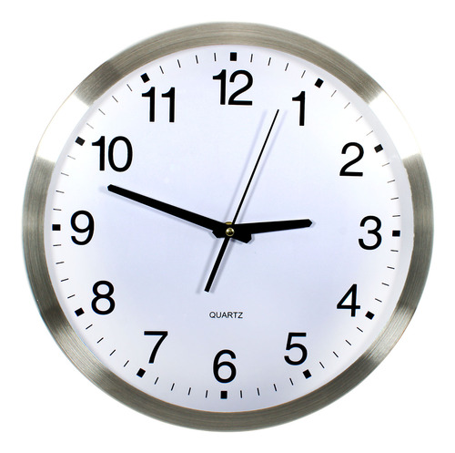 Reloj De Pared 35cm Blanco