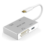 Adaptador Usb C A Hdmi Dvi Vga Usb 3.0, Usb 3.1 Tipo-c 4in1.