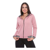 Jaqueta Metalasse Bomber Manga Longa Listras Blusa Feminina