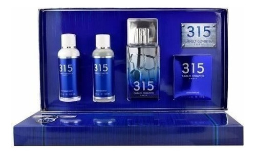  315 Carlo Corinto Set 4 Pz Eau De Toilette 100 ml Para  Hombre