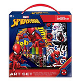 Marvel Avengers Spiderman Kids Coloring Art Set Con Pegatina