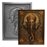 Forma Para Fabricar Quadro Decorativo Tromba Elefante Gesso Cor Cinza