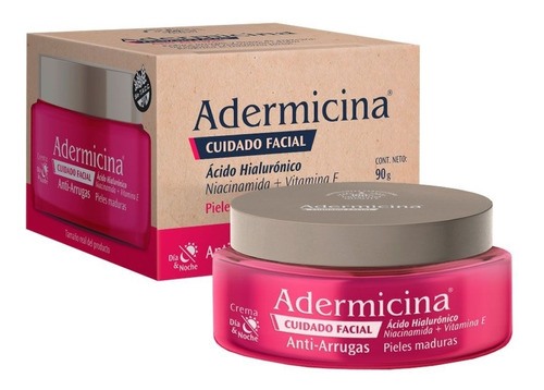 Adermicina Crema Facial Antiarrugas Acido Hialuronico X 90 G