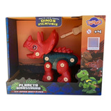 Brinquedo Dino De Montar Triceratops Vermelho 46958 Toyng