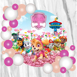 Fondo Banner Candy Bar Personalizado Paw Patrol Rosa 100x100