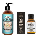 Kit Shampoo + Oleo Fortalecedor Barba Sir Fausto Barber 