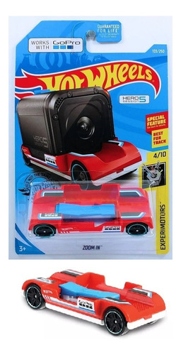 Auto Hot Wheels Experimotor Zoom In Para Go Pro Sessions 5 M