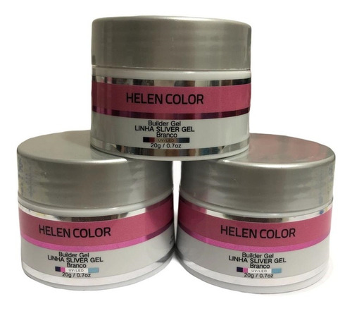 3 Gel Helen Color Builder Uv Led Construtor Unhas 20g