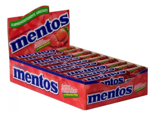 Mentos Drops Tubo Frutas Vermelhas Van Melle C/16unidades