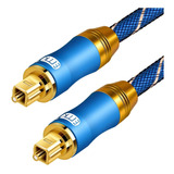 Cabo Óptico Digital Audio 1m Toslink Emk Conector Ouro 24k