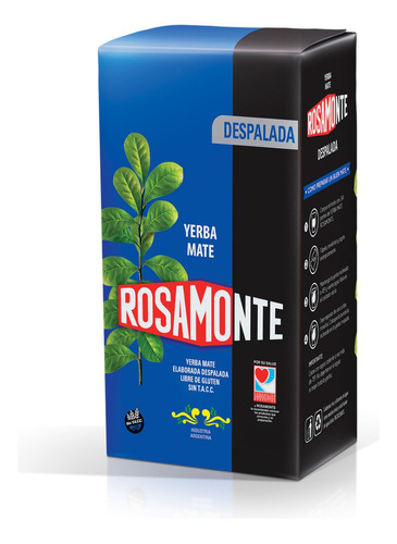 Erva Mate Argentina  Rosamonte Despalada  500g Pura Folha