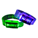 10 Pulsera Luminosa Happy Love Led