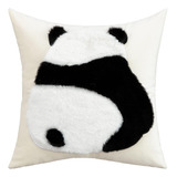Vogol Funda De Almohada Bordada En 3d De Felpa Panda, Fundas