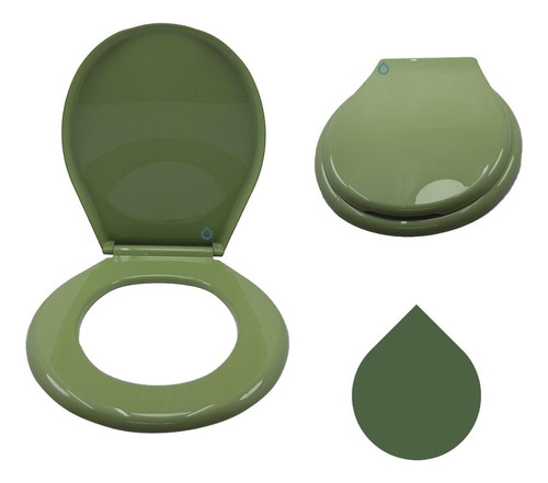 Asiento Universal Para Sanitario Redondo, Verde Malva