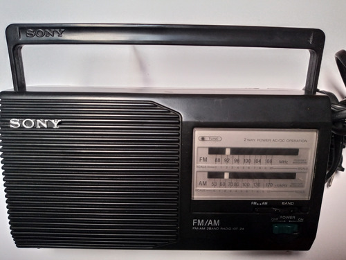 Radio Portátil Vintage Sony Icf-24 Am/fm