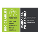 Calcos P/tachos Separación Basura Reciclables Y Residuos