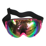 Antiparras Doble Lente Ski Snow Nieve Uv 400 2061 Rosa Cdi