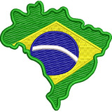 Patch Bordado Bandeira Brasil Mapa Do País Colete Jaqueta 