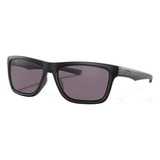 Anteojos De Sol Oakley Holston Large Con Marco De O Matter Color Matte Black, Lente Grey De Plutonite Prizm, Varilla Matte Black De O Matter - Oo9334