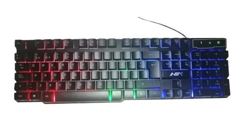 Teclado Gamer An 3 Iluminación Led Color Negro, Conexión Usb