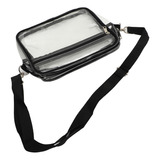 Bolso Bandolera Negro Negro Transparente De Pvc