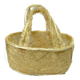 Cesta Bolsa De Sisal Pequena Páscoa Decoração 7,5x08x15 Casa