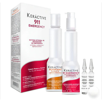 Nutrapel Keráctive 911 Sistema Integral de Reparación Shampoo300 ml+ Tratamiento 300 ml + Ampolletas 2x15ml | MercadoLibre