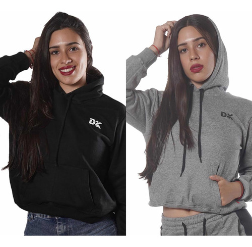 Pack X2 Buzos Canguro De Mujer Invierno Calidad Premium